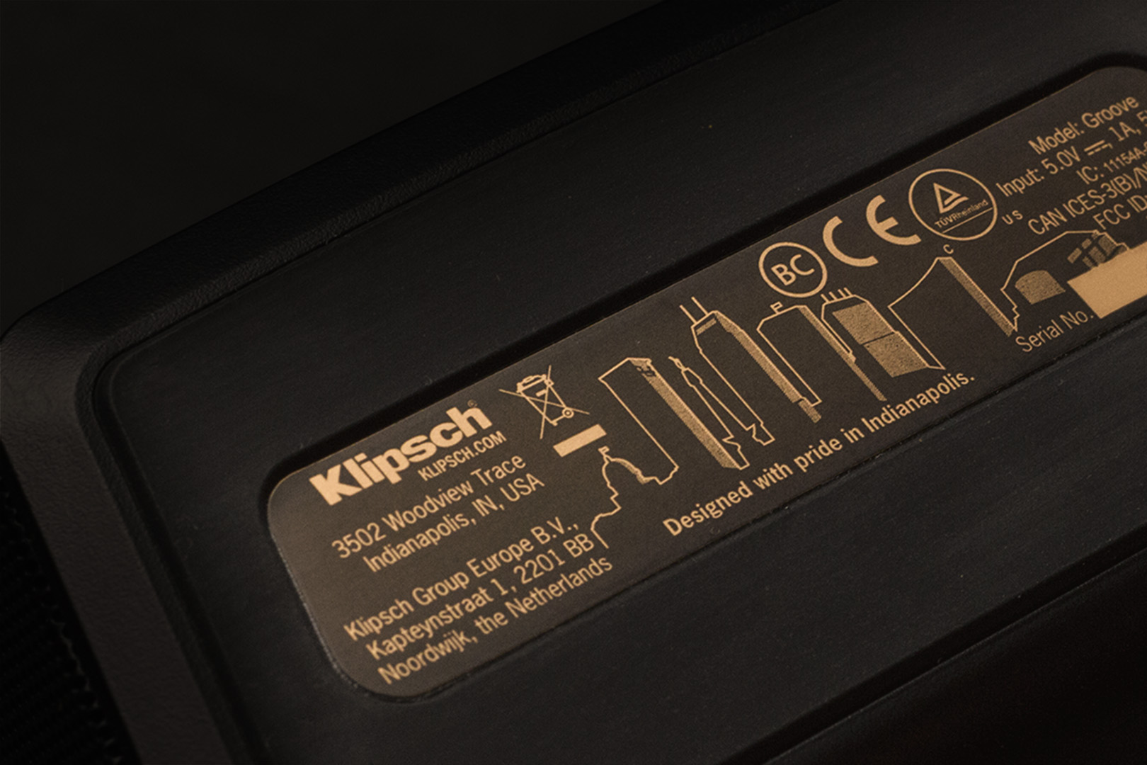 Klipsch Groove Portable Bluetooth Speaker Designed in Indianapolis